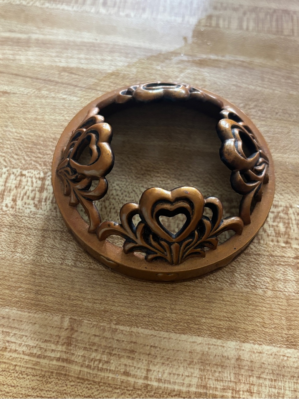 Yankee Candle Illuma-lid Decorative Heart Motif in Antique Copper